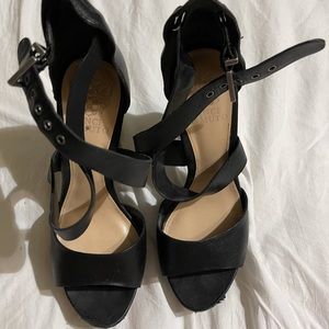 Vince Camuto black leather shoes